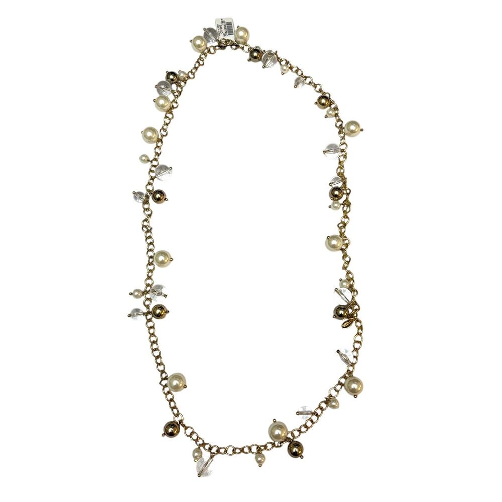 CHICO's Faux Pearl Bobble Gold Tone 18" Necklace | NWT - Picture 2 of 7